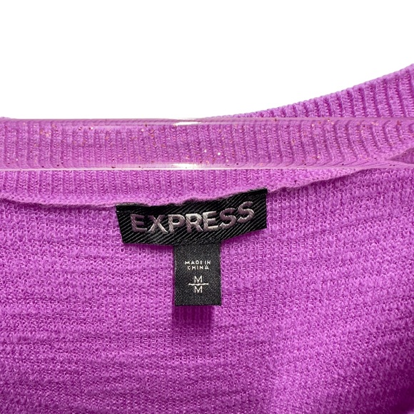 Express Ruffle Off Shoulder Knit Sweater - Picture 7 of 8